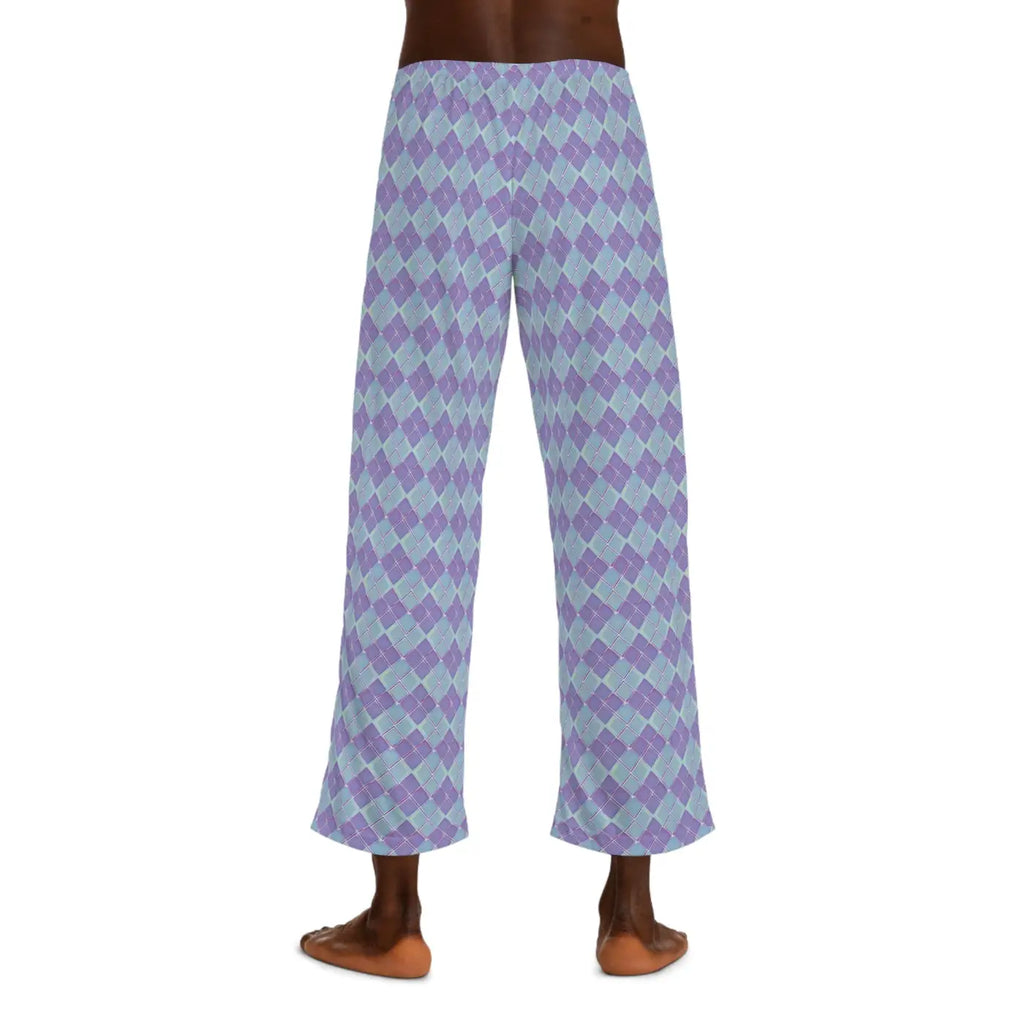 Abstract Blue and Purple Pajama Pants - Lounge Style - DipaliZ