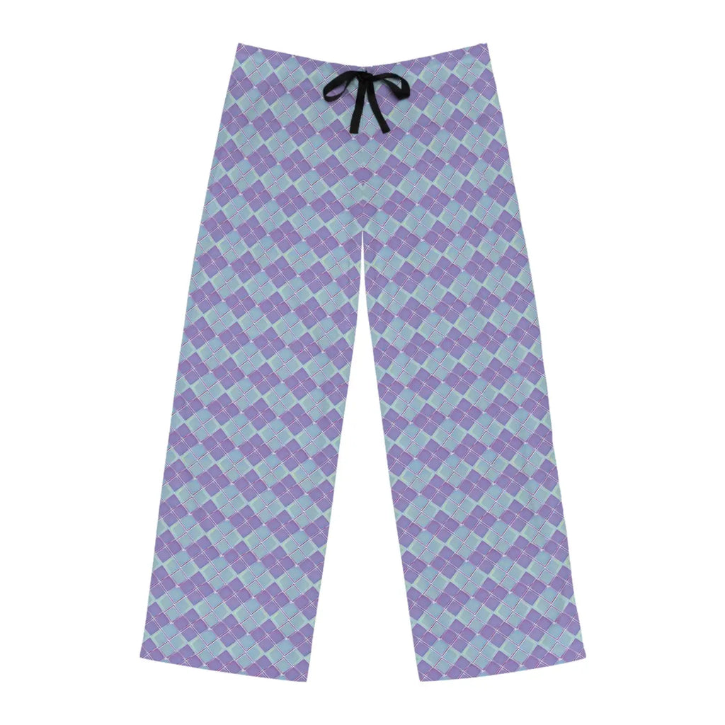 Abstract Blue and Purple Pajama Pants - Lounge Style - DipaliZ