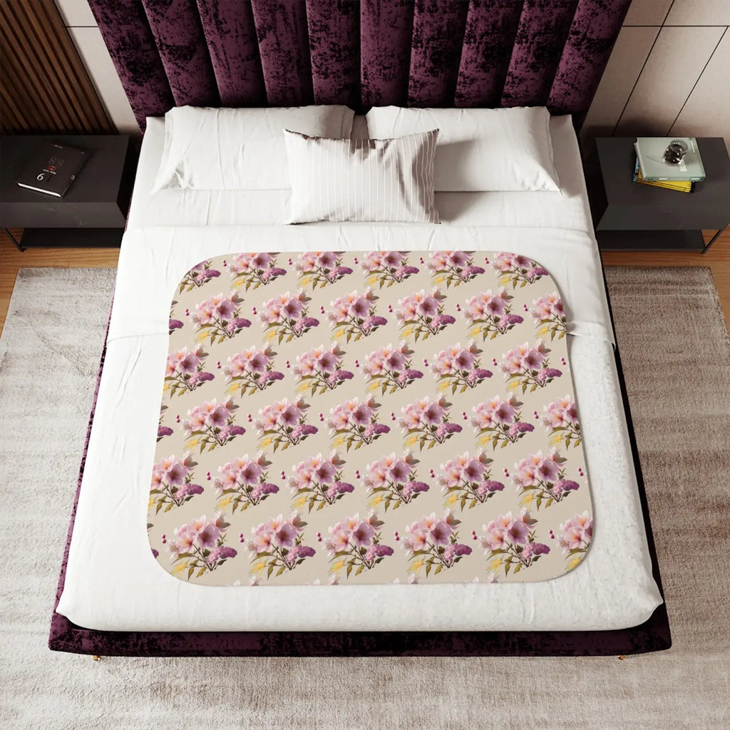 Sherpa Blanket Two Colors - Floral Cozy Comfort - DipaliZ