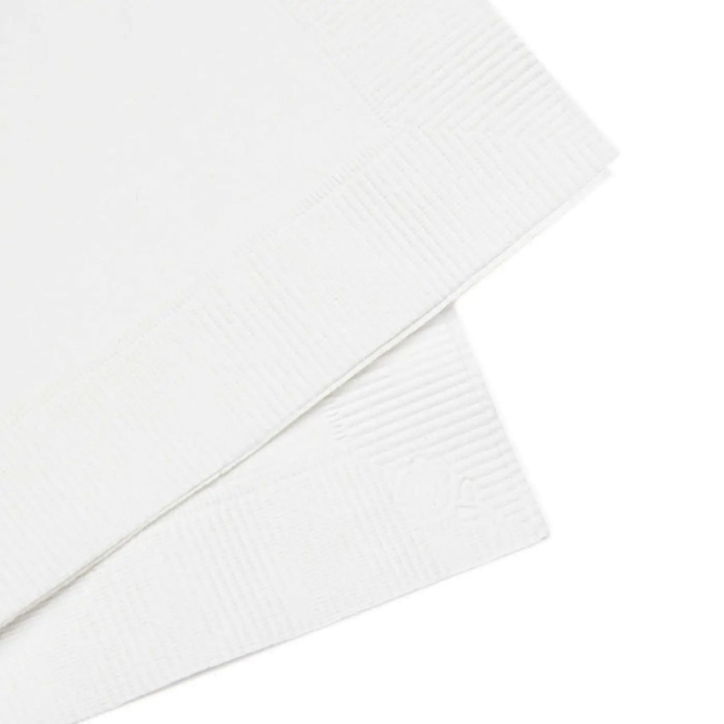 White Coined Napkins - Elegant Rose Pattern Design - DipaliZ