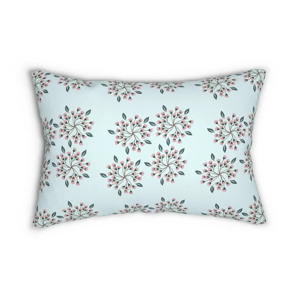 Floral Throw Pillow - Spring Flowers Polyester Lumbar - DipaliZ