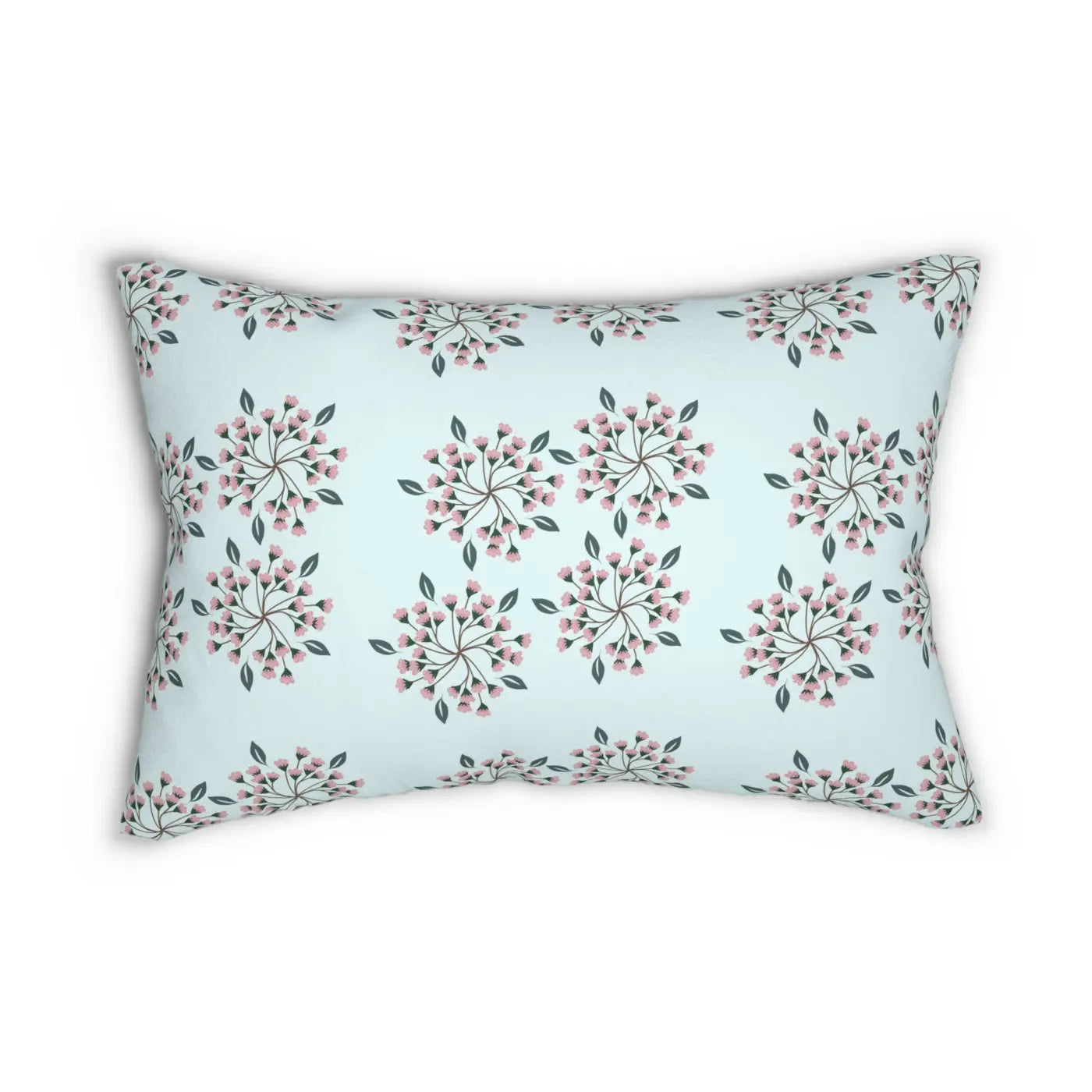 Floral Throw Pillow - Spring Flowers Polyester Lumbar - DipaliZ