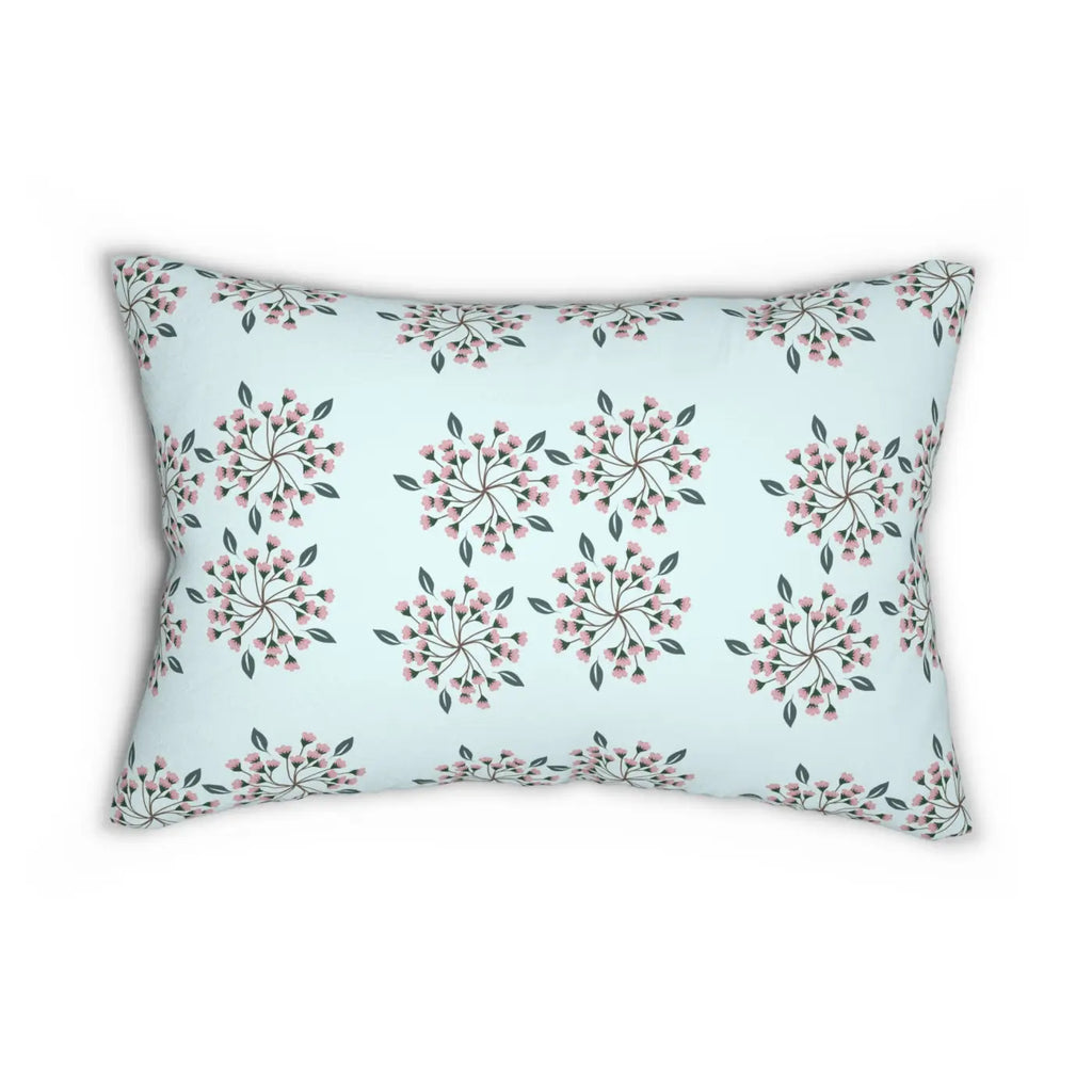 Floral Throw Pillow - Spring Flowers Polyester Lumbar - DipaliZ
