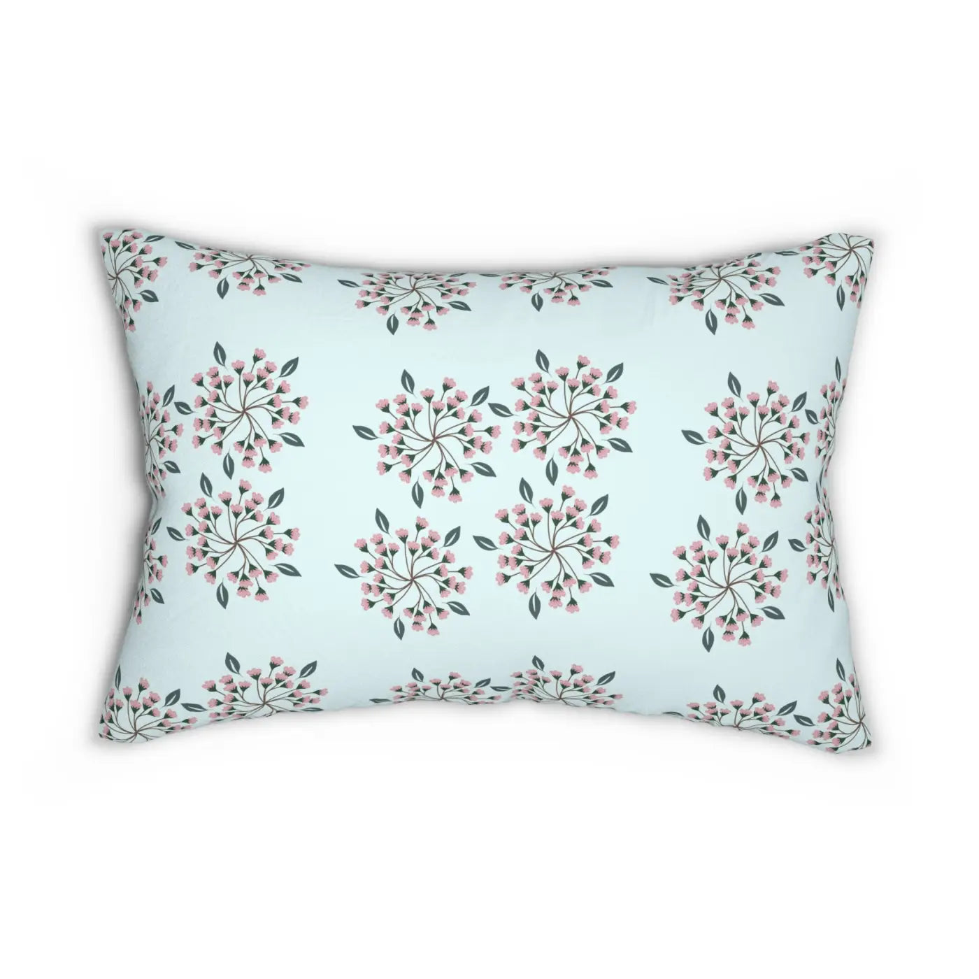 Floral Throw Pillow - Spring Flowers Polyester Lumbar - DipaliZ