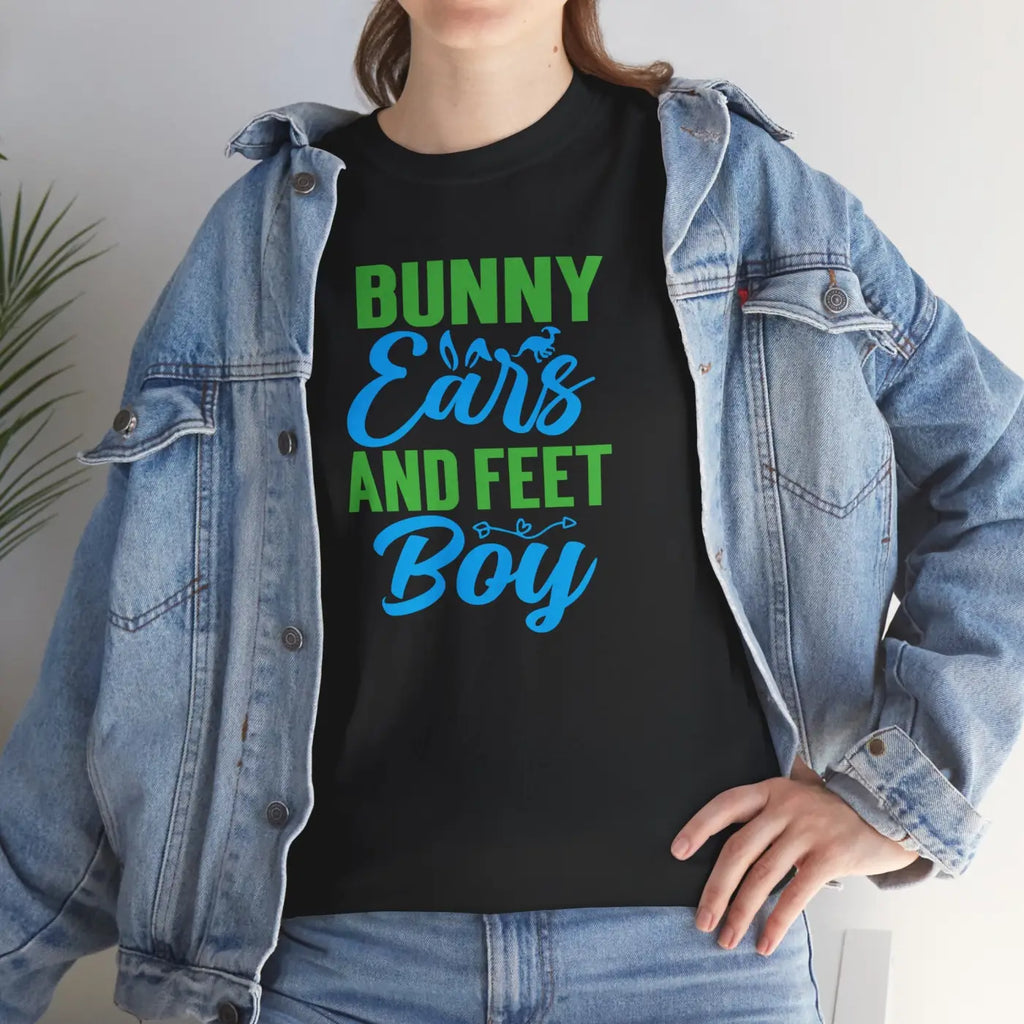 Unisex Deluxe Bunny Ears T Shirt - Easter Heavy Cotton - DipaliZ