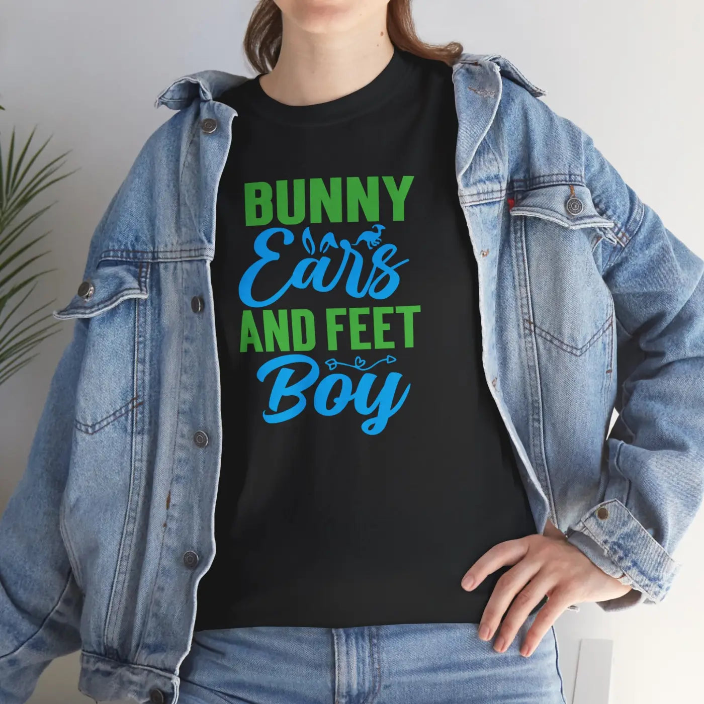 Unisex Deluxe Bunny Ears T Shirt - Easter Heavy Cotton - DipaliZ