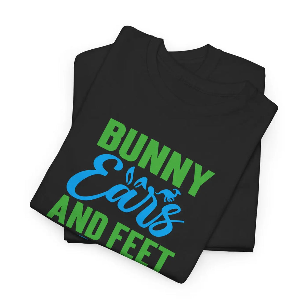 Unisex Deluxe Bunny Ears T Shirt - Easter Heavy Cotton - DipaliZ