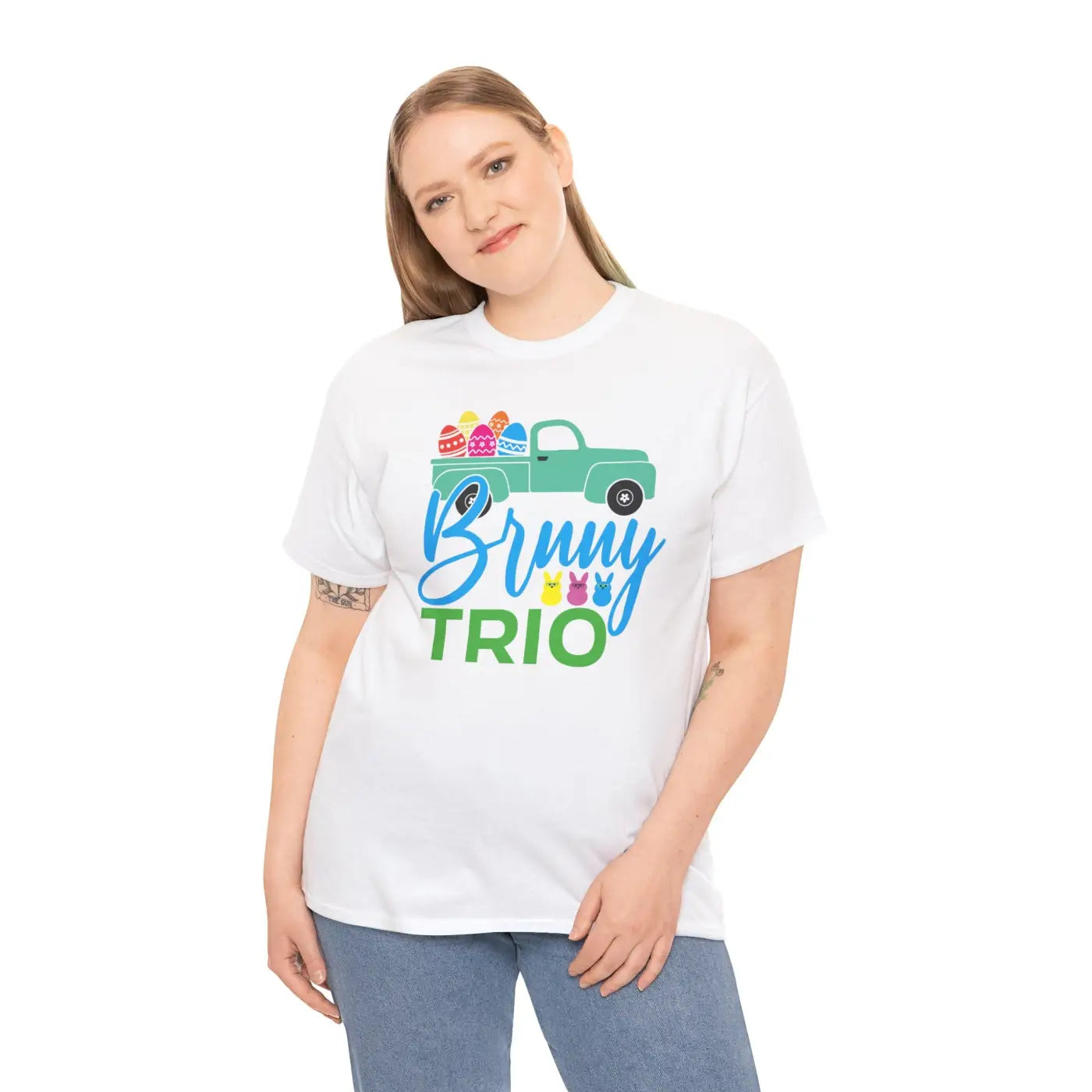 Bunny Trio Unisex Deluxe T Shirt - Heavy Cotton - DipaliZ