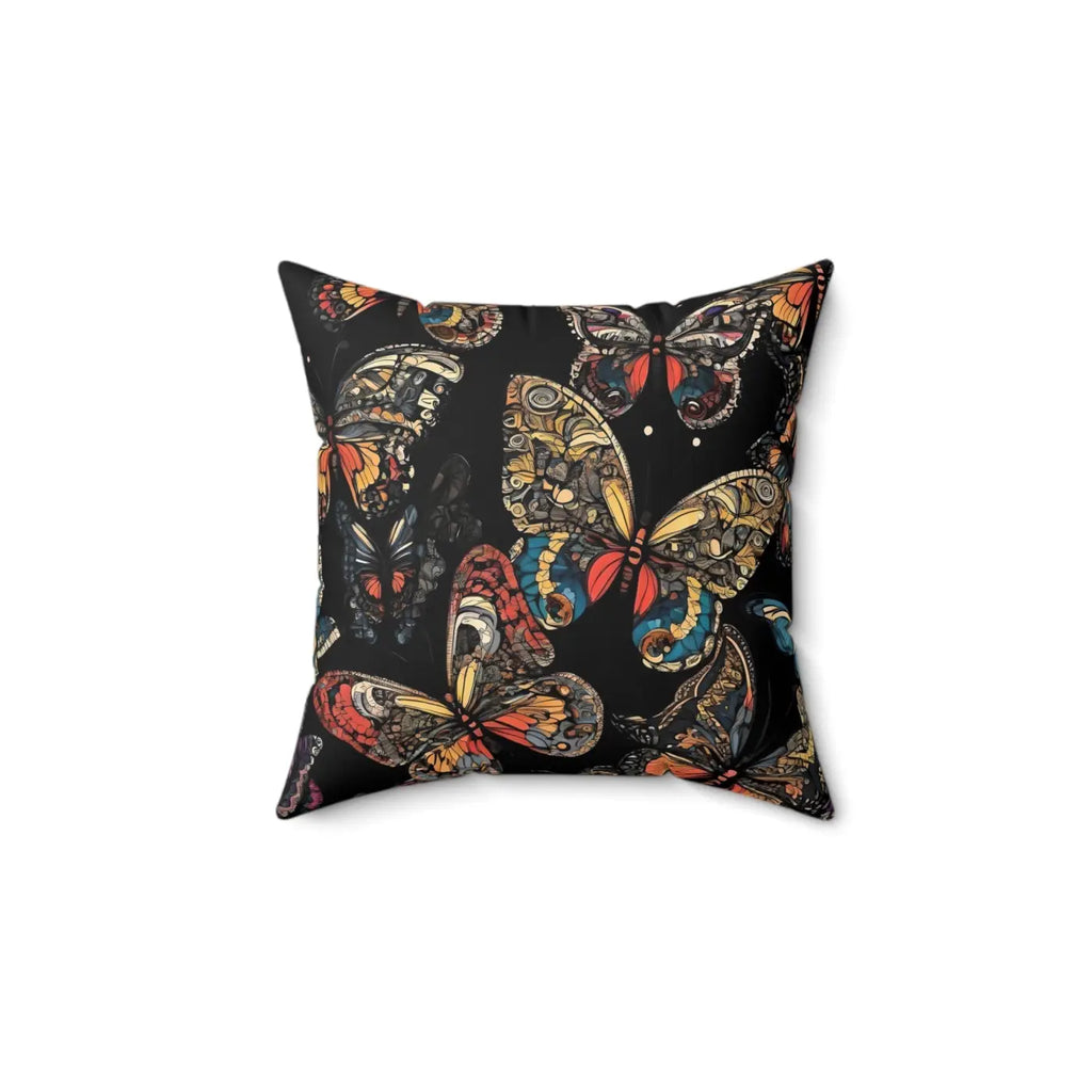 Butterflies Pattern Throw Pillow - Polyester Square - DipaliZ