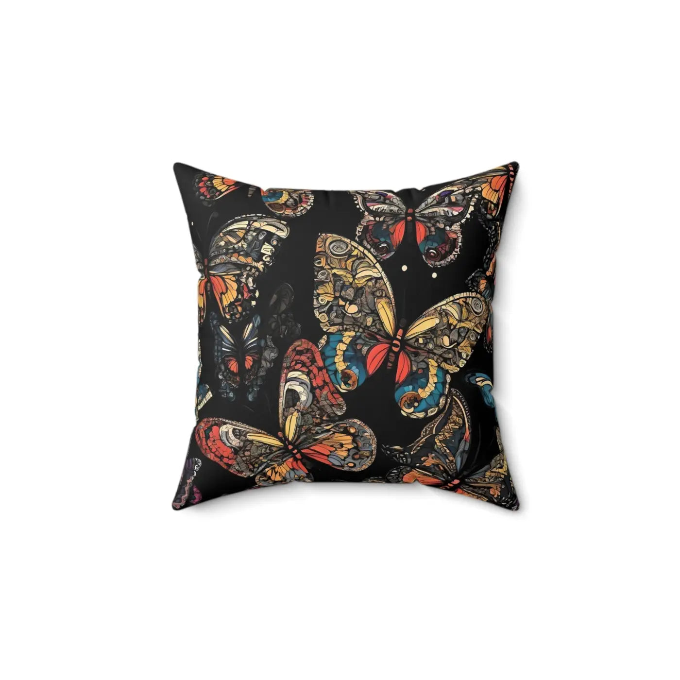 Butterflies Pattern Throw Pillow - Polyester Square - DipaliZ