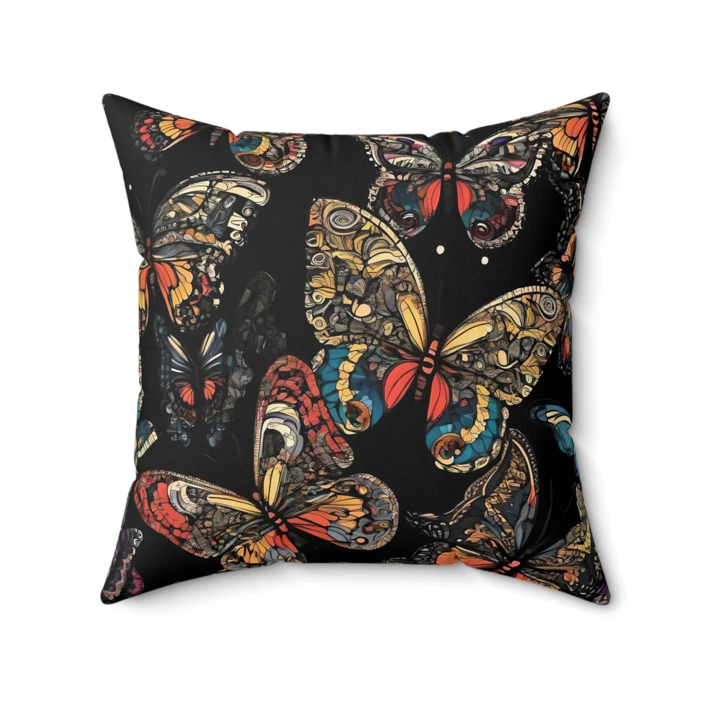 Butterflies Pattern Throw Pillow - Polyester Square - DipaliZ