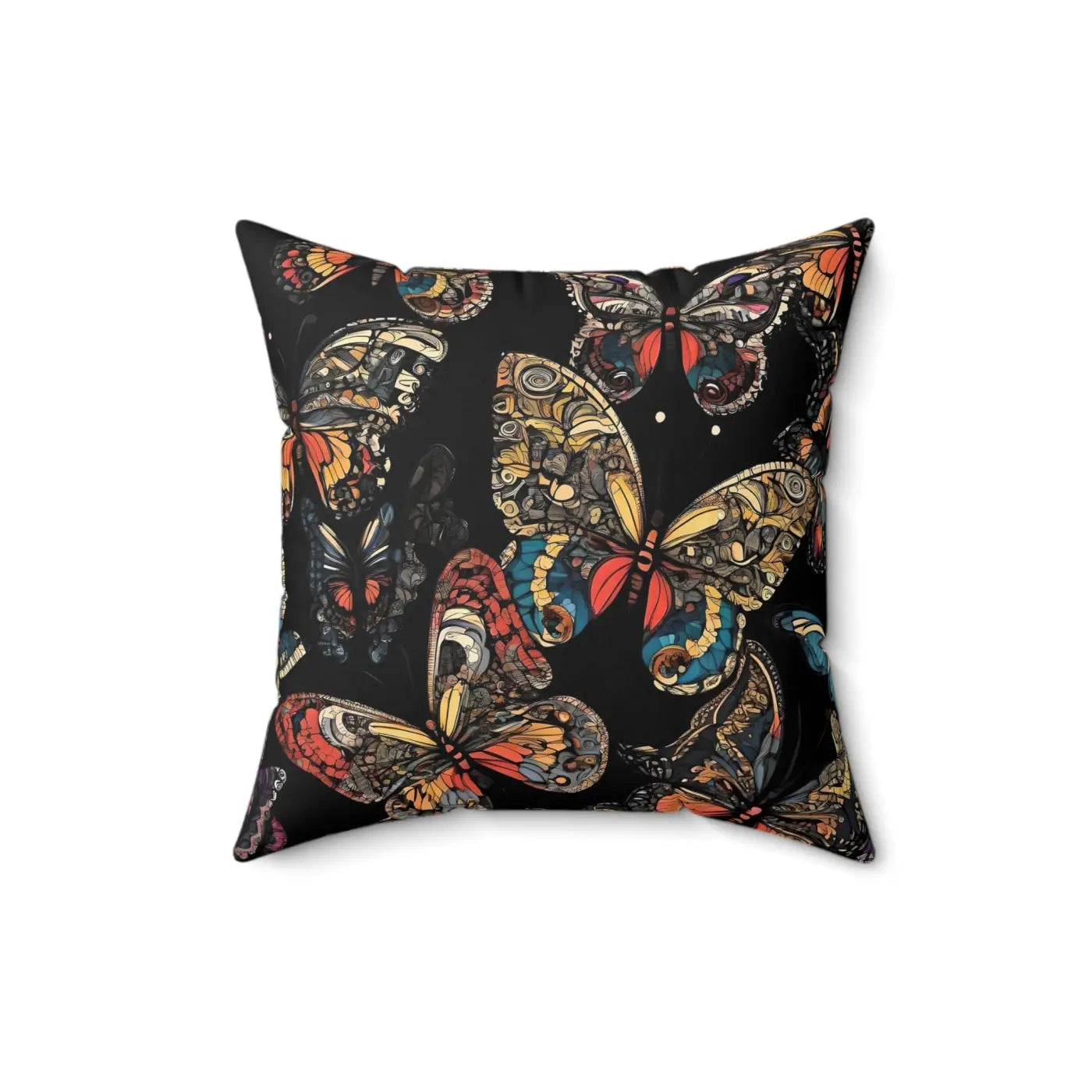 Butterflies Pattern Throw Pillow - Polyester Square - DipaliZ