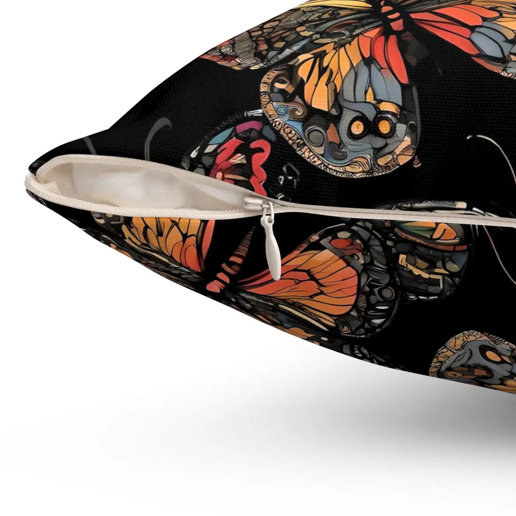 Butterflies Pattern Throw Pillow - Polyester Square - DipaliZ