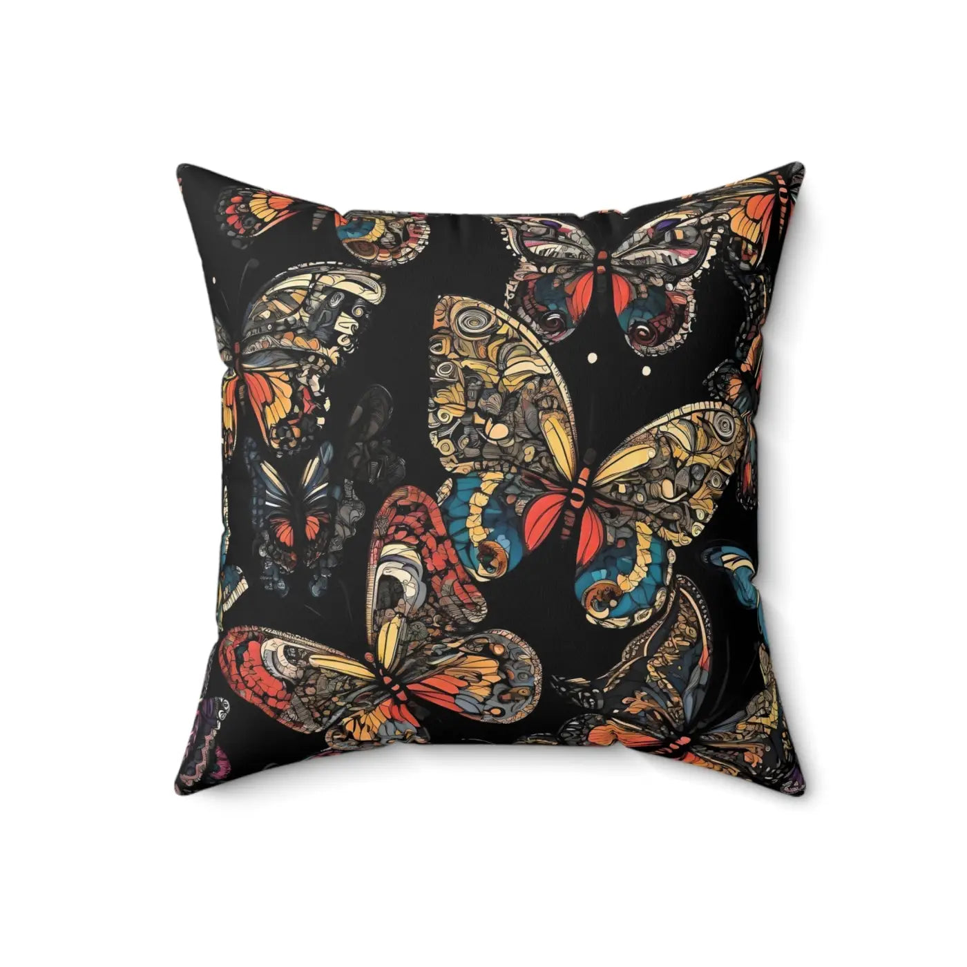 Butterflies Pattern Throw Pillow - Polyester Square - DipaliZ