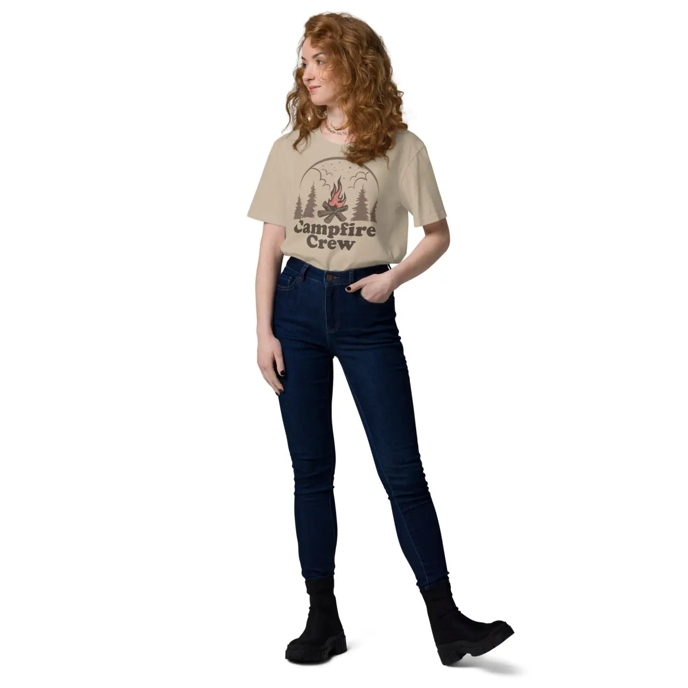 Campfire Crew Unisex Organic Cotton T Shirt - Eco-Chic - DipaliZ