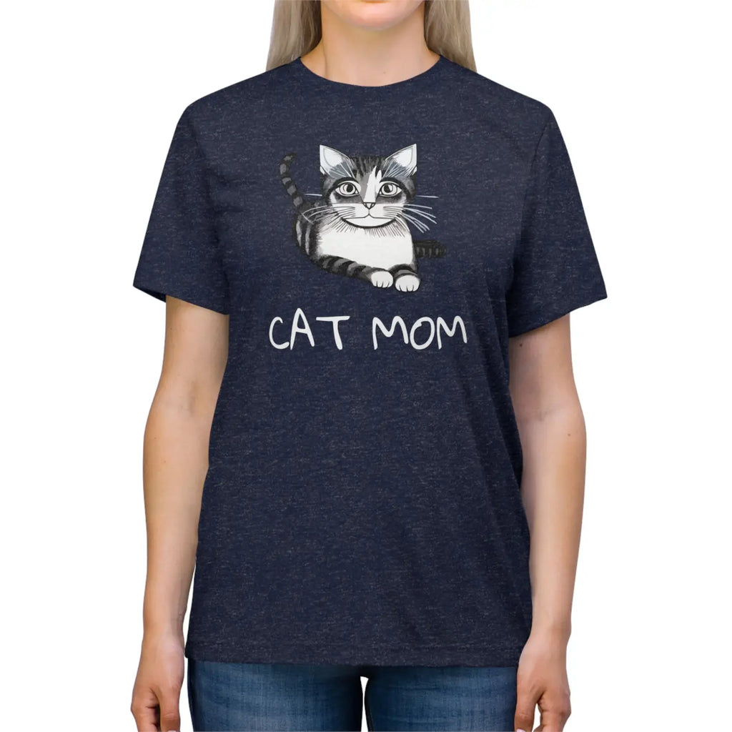 Cat Mom Unisex Triblend Tee - Soft Cotton Blend - DipaliZ
