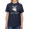 Cat Mom Unisex Triblend Tee - Soft Cotton Blend - DipaliZ