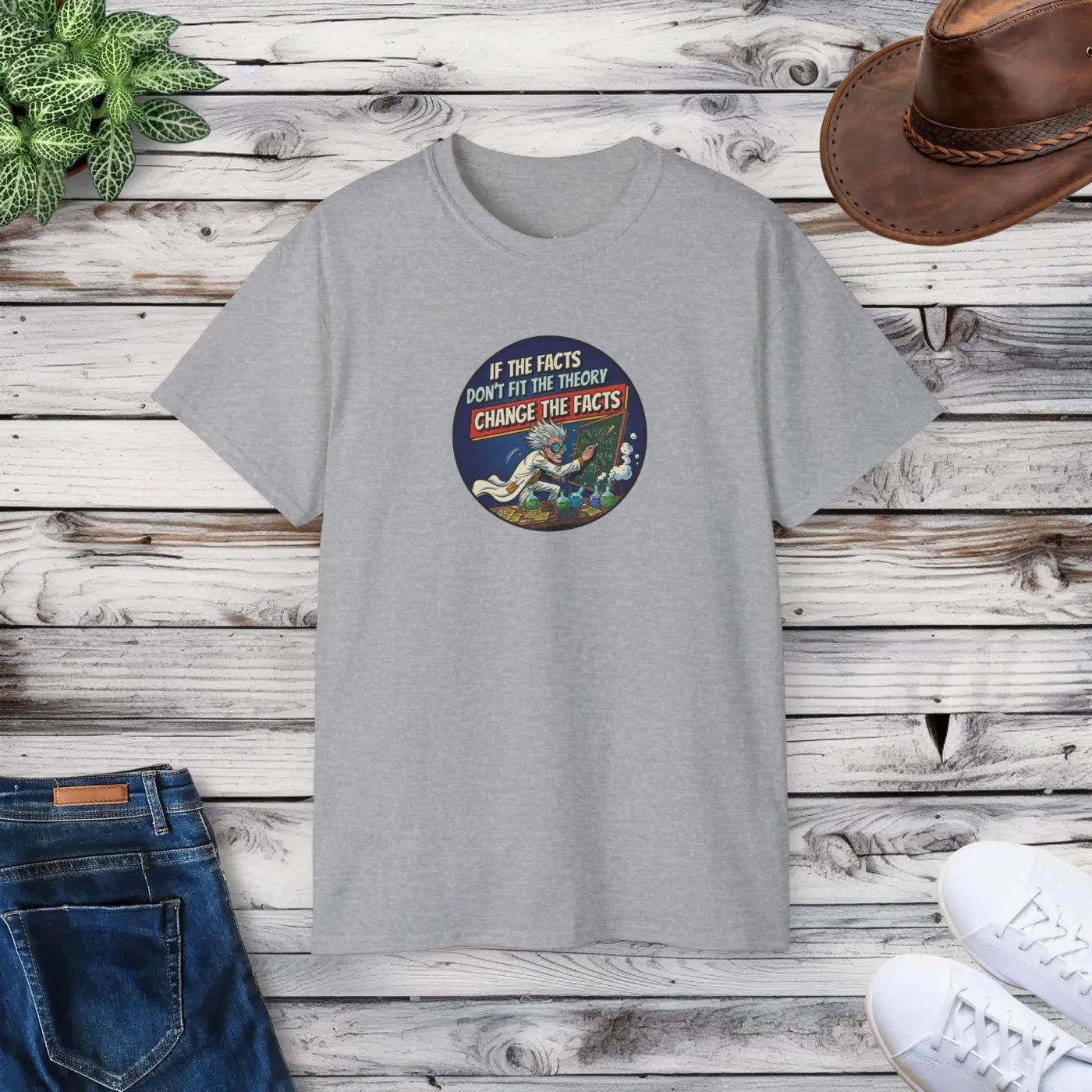 Science Tee - The Theory Changes The Facts Ultra Cotton - DipaliZ