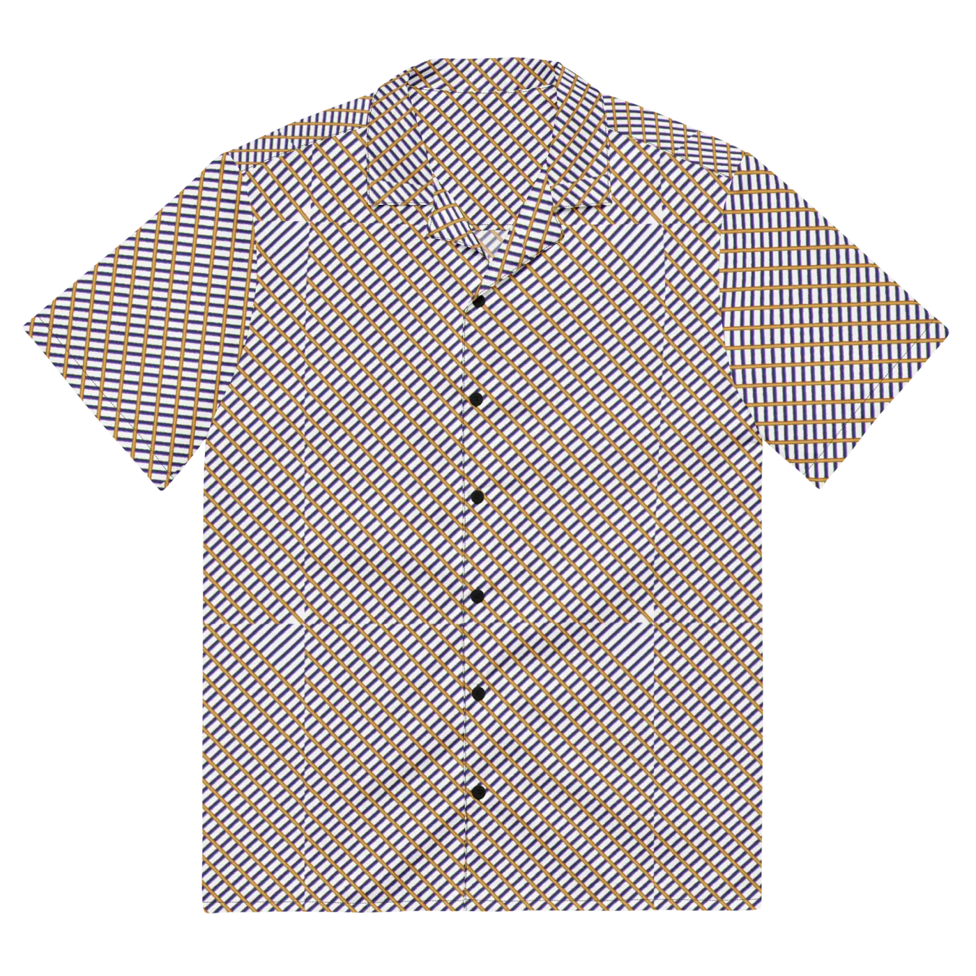 Eco-Friendly Unisex Button Shirt - Purple Orange Check - DipaliZ