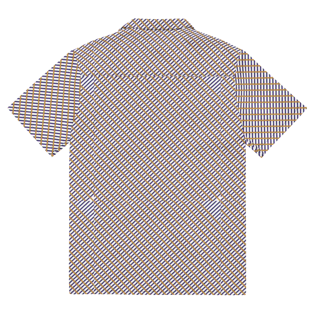 Eco-Friendly Unisex Button Shirt - Purple Orange Check - DipaliZ