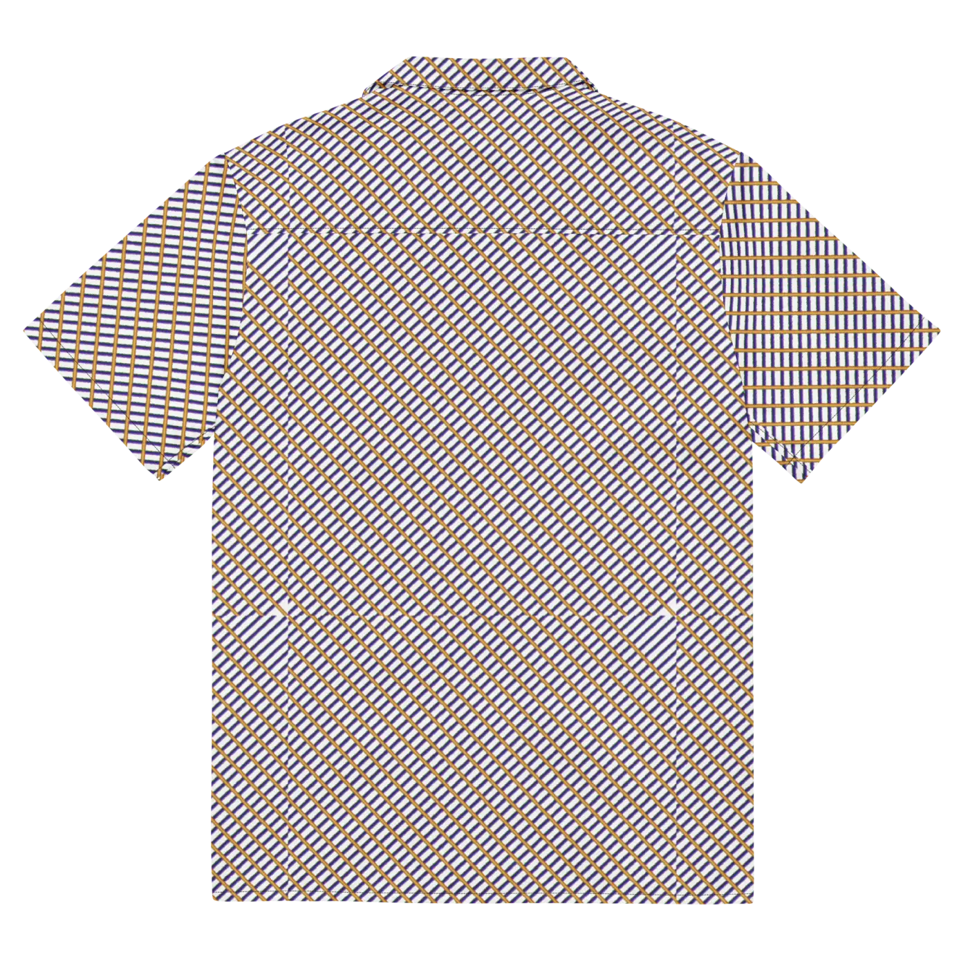 Eco-Friendly Unisex Button Shirt - Purple Orange Check - DipaliZ