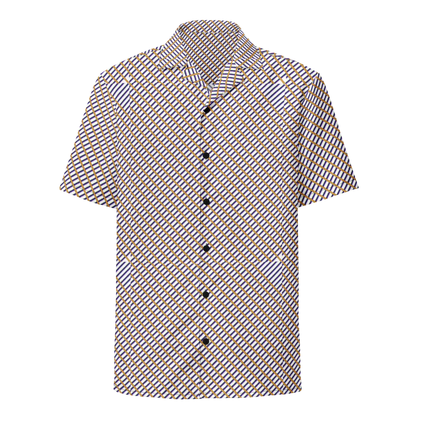 Eco-Friendly Unisex Button Shirt - Purple Orange Check - DipaliZ