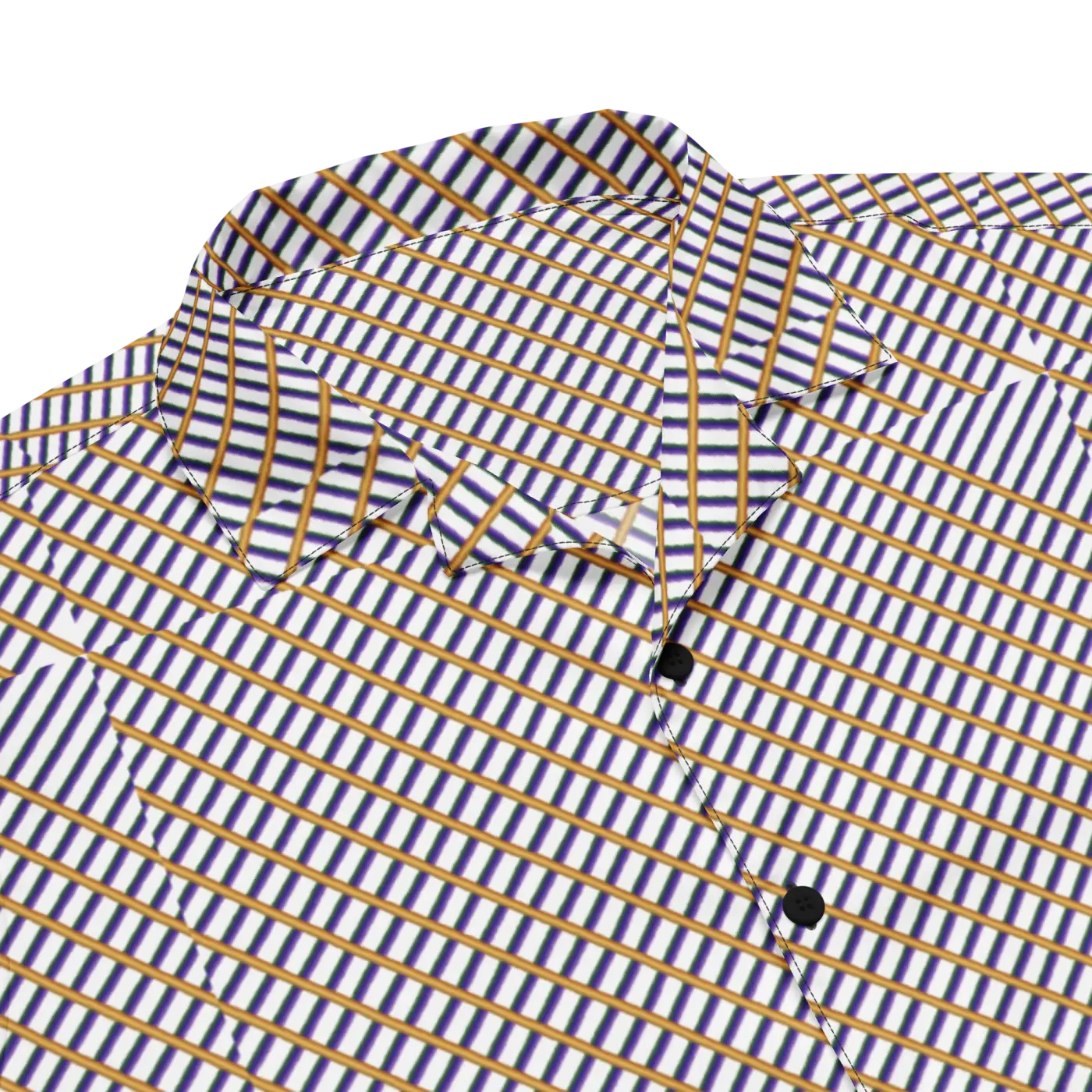 Eco-Friendly Unisex Button Shirt - Purple Orange Check - DipaliZ