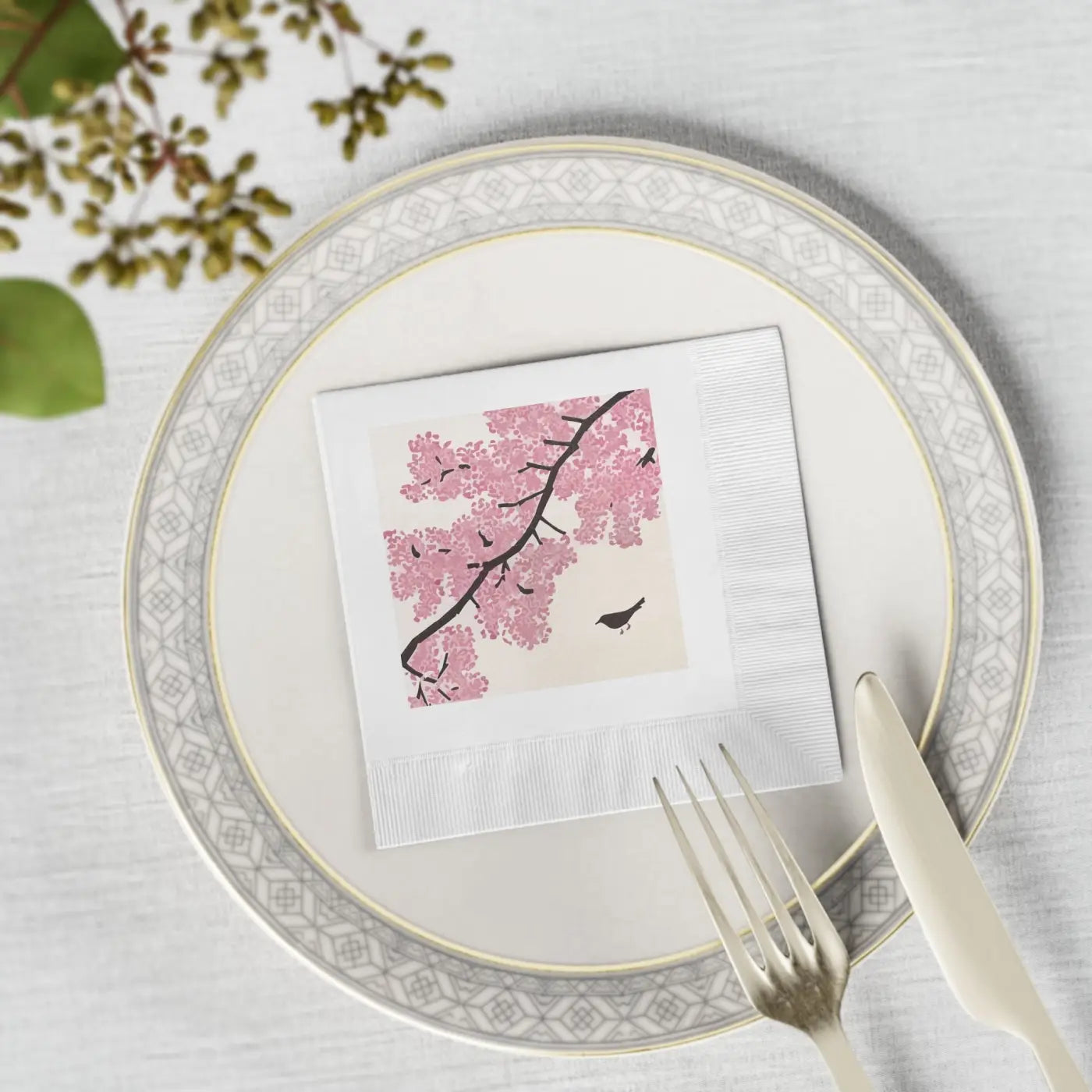 White Coined Napkins - Elegant Party Essential - DipaliZ