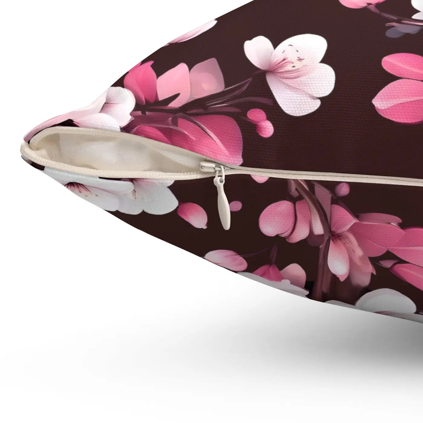 Cherry Blossom Floral Polyester Throw Pillow - DipaliZ