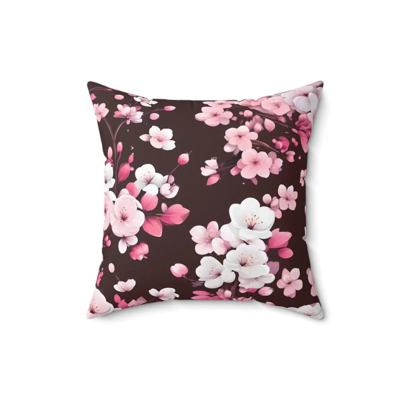 Cherry Blossom Floral Polyester Throw Pillow - DipaliZ