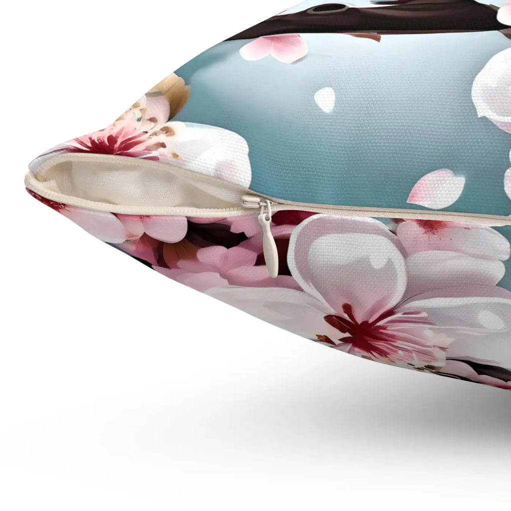 Cherry Blossom Floral Throw Pillow - Cozy Home Decor - DipaliZ
