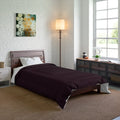Chocolate Brown Abstract Pattern Polyester Comforter - DipaliZ