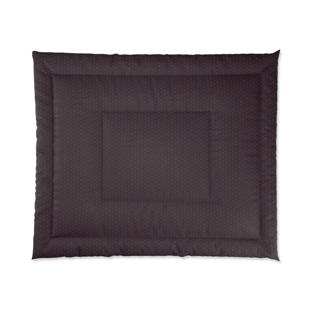 Chocolate Brown Abstract Pattern Polyester Comforter - DipaliZ