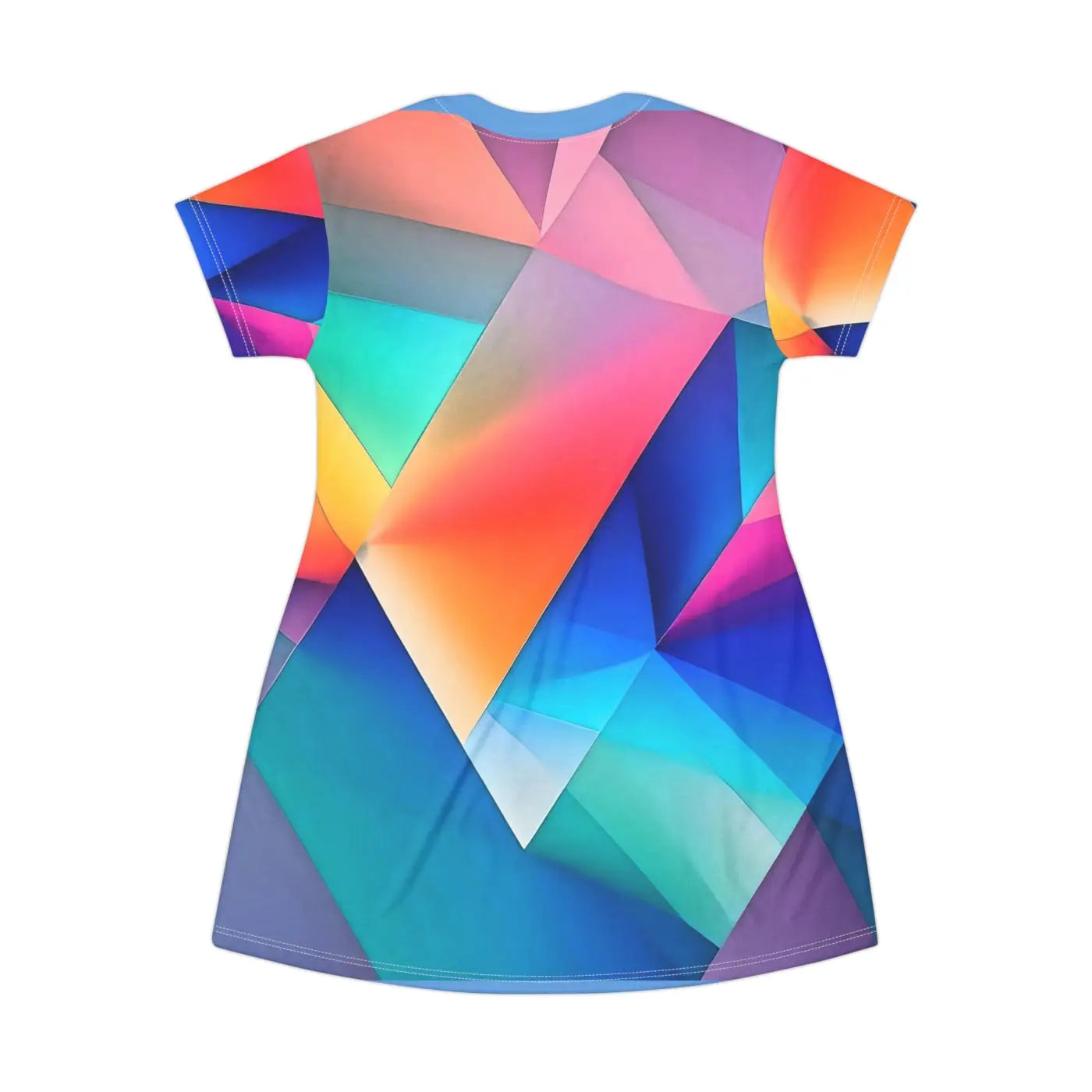 Shirt Dress - Colored Abstract Pattern Design - DipaliZ