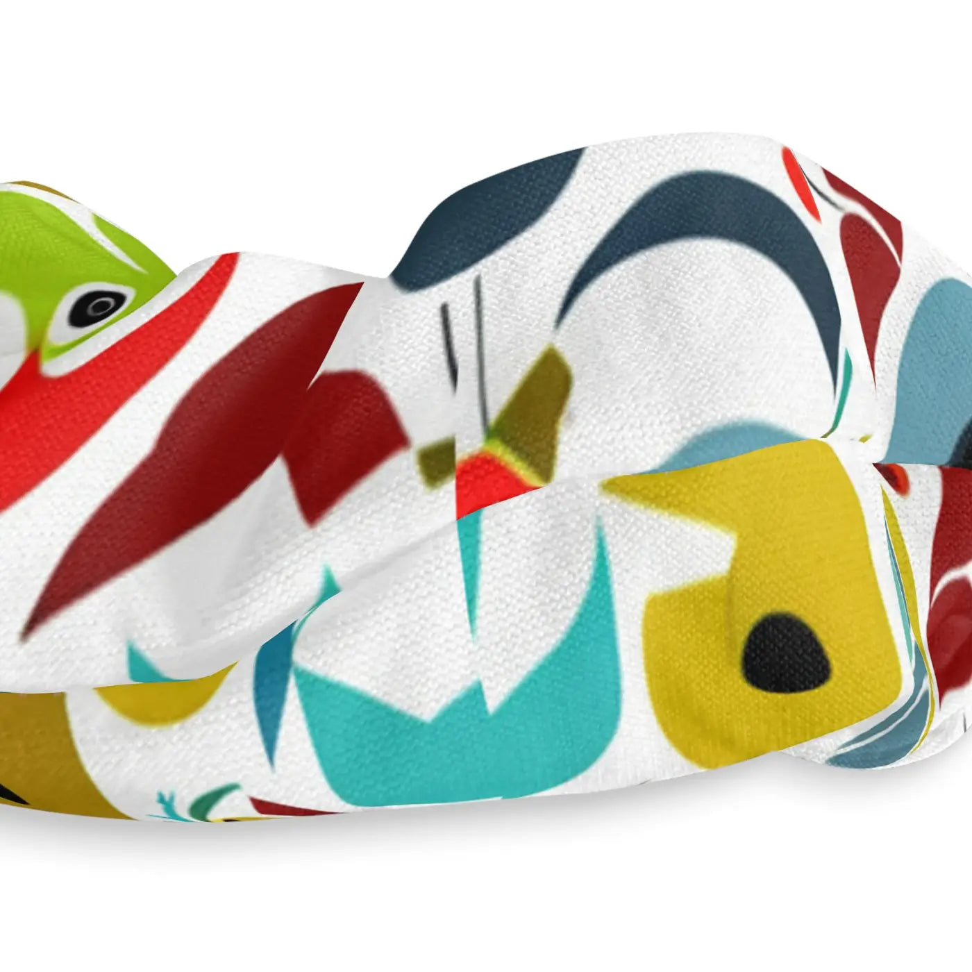 Custom Scrunchie - Colorful Abstract Birds Design - DipaliZ