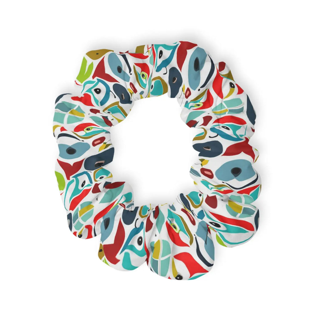 Custom Scrunchie - Colorful Abstract Birds Design - DipaliZ