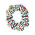 Custom Scrunchie - Colorful Abstract Birds Design - DipaliZ