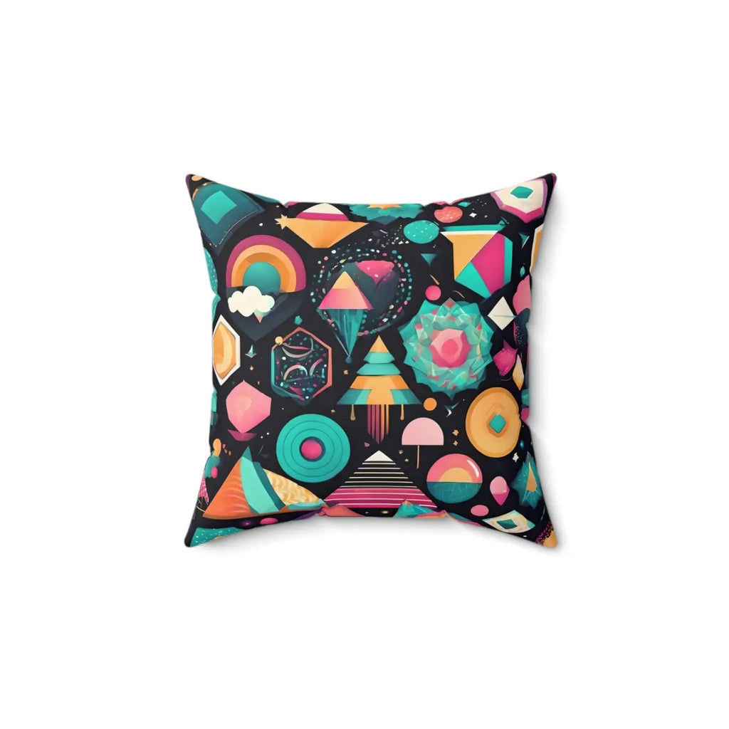 Colorful Abstract Pattern Polyester Square Pillow - DipaliZ