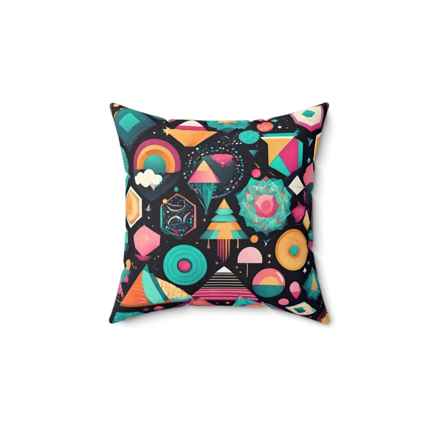 Colorful Abstract Pattern Polyester Square Pillow - DipaliZ