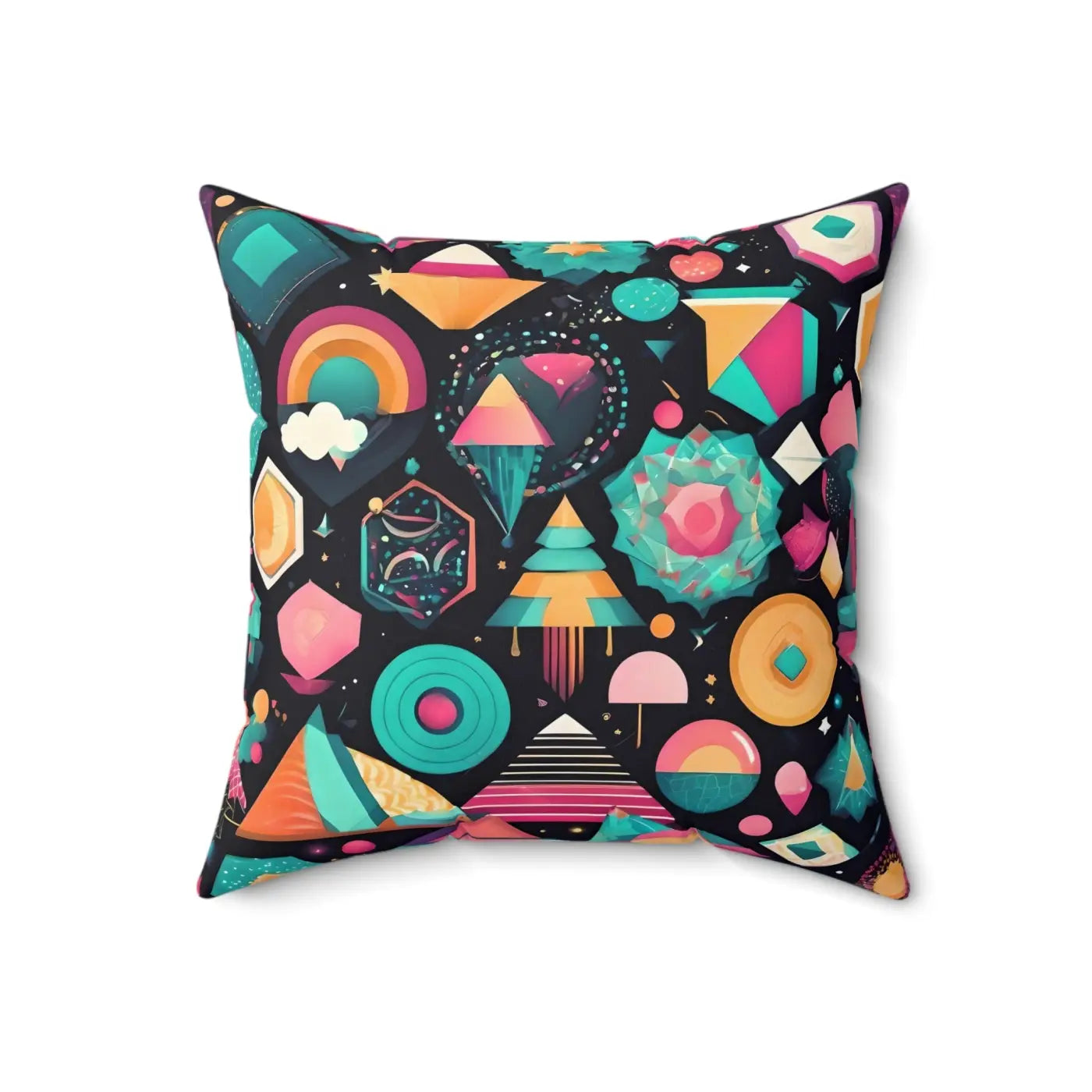 Colorful Abstract Pattern Polyester Square Pillow - DipaliZ