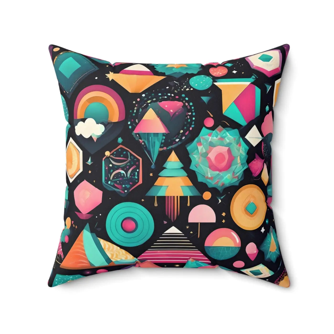 Colorful Abstract Pattern Polyester Square Pillow - DipaliZ