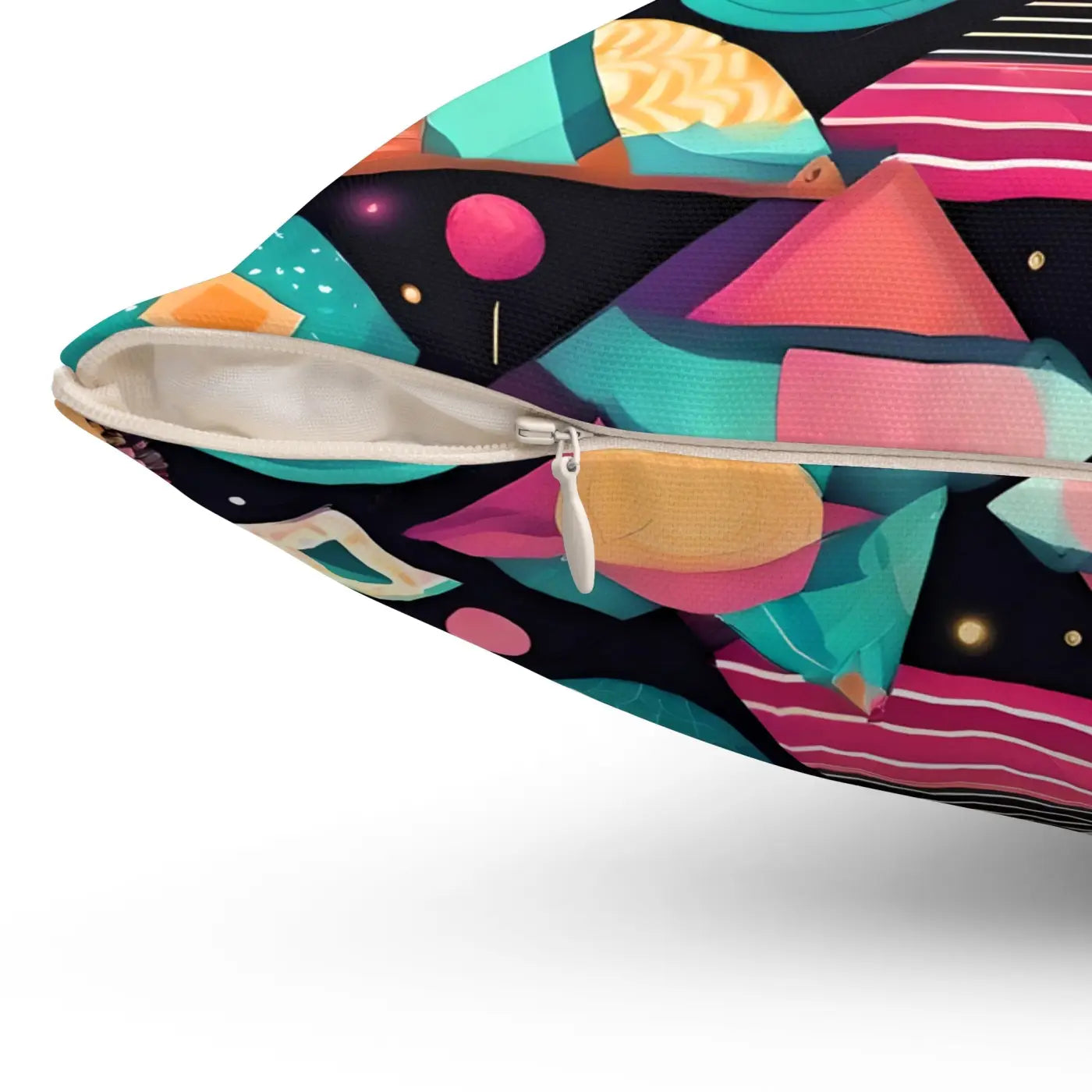 Colorful Abstract Pattern Polyester Square Pillow - DipaliZ