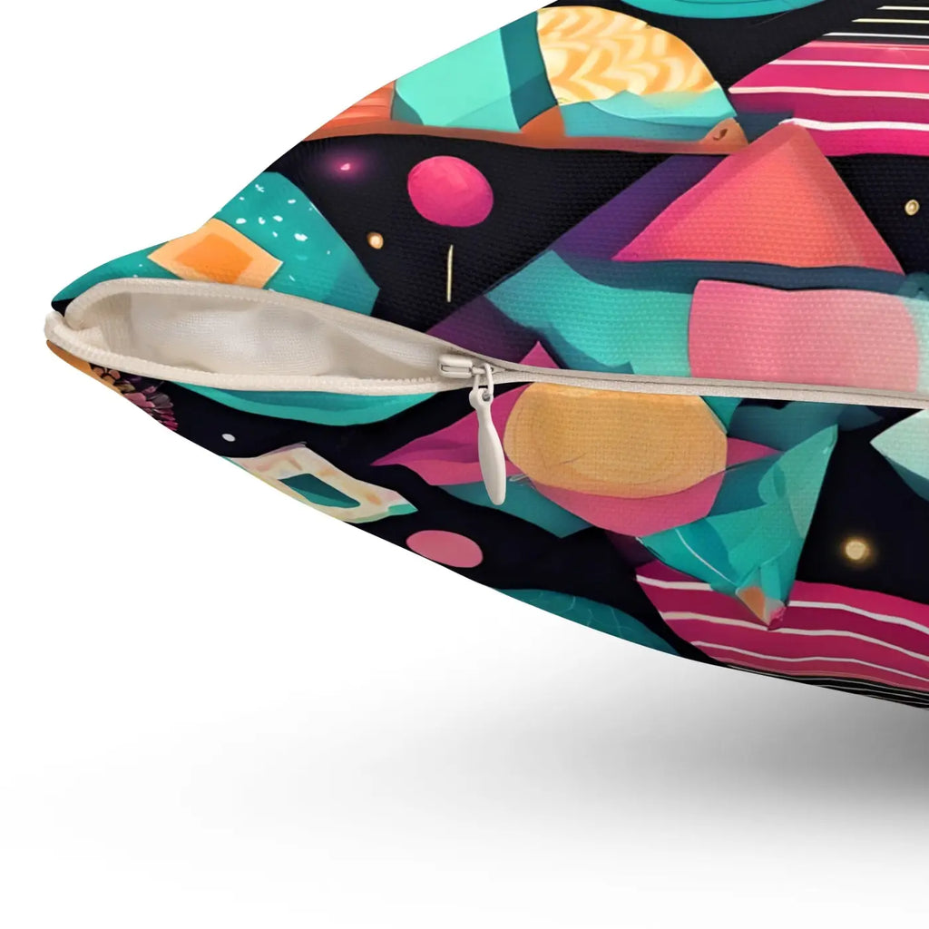 Colorful Abstract Pattern Polyester Square Pillow - DipaliZ
