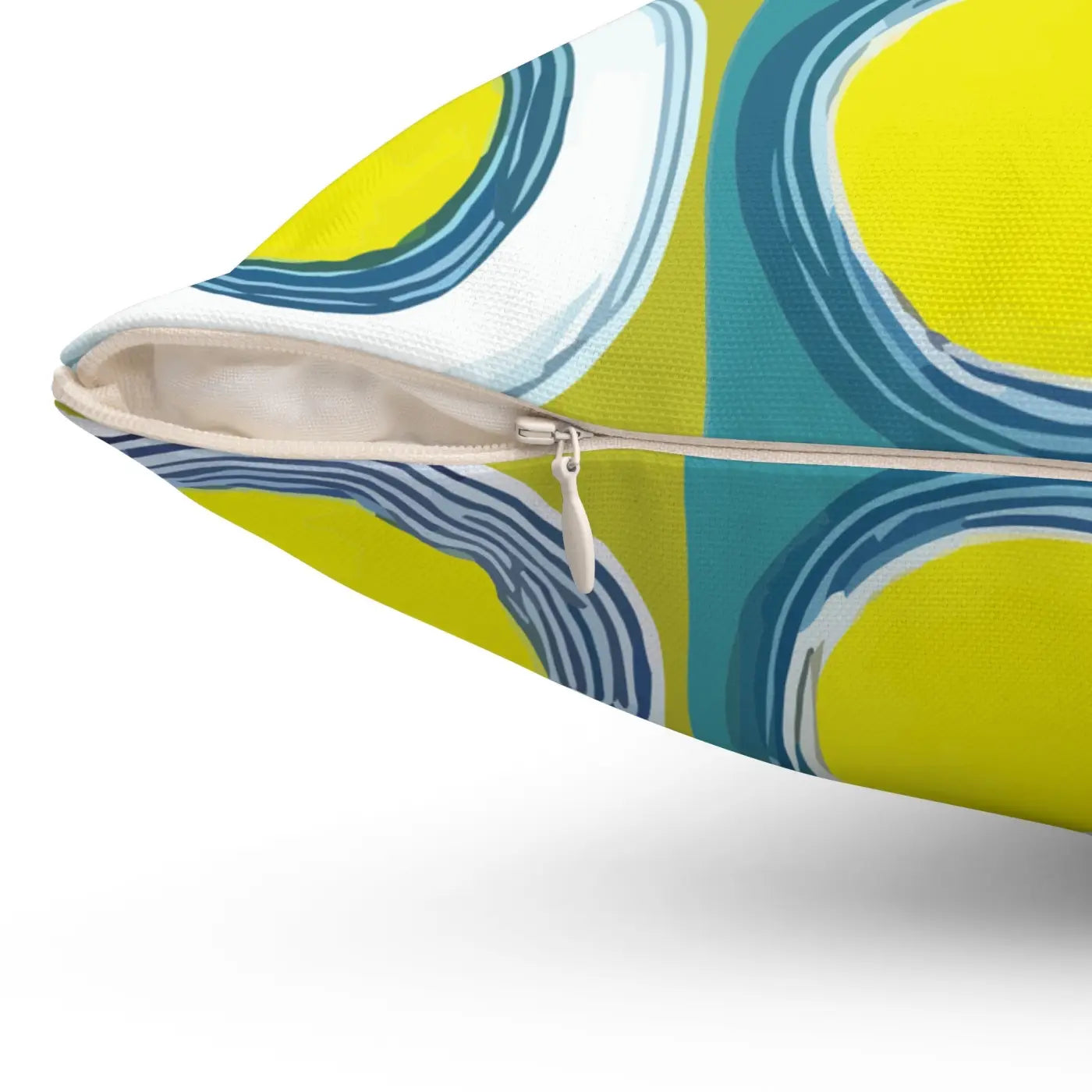 Colorful Circles Abstract Spun Polyester Square Pillow - DipaliZ