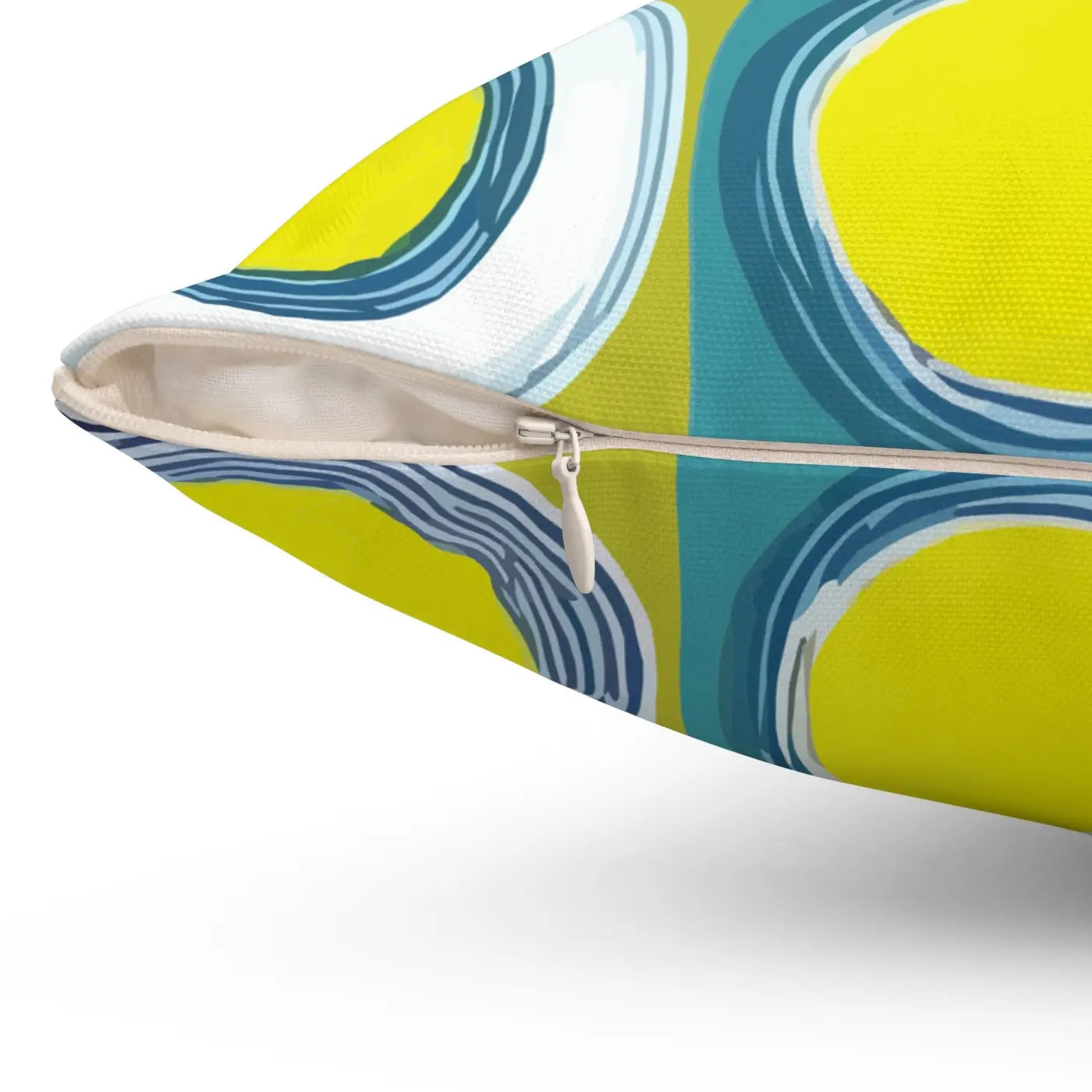 Colorful Circles Abstract Spun Polyester Square Pillow - DipaliZ