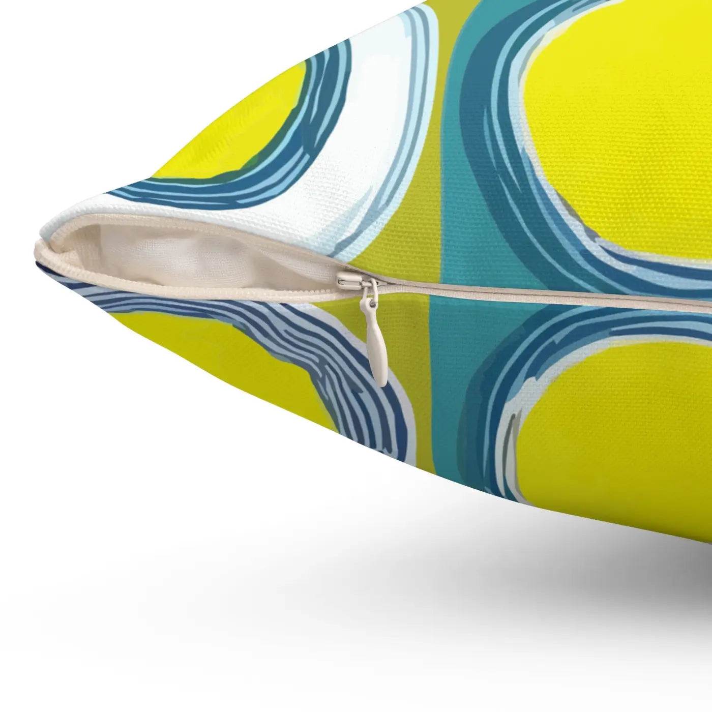 Colorful Circles Abstract Spun Polyester Square Pillow - DipaliZ