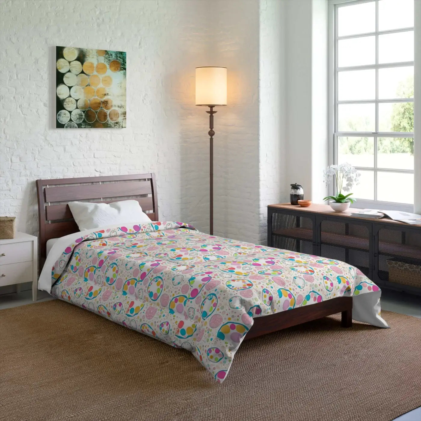 Colorful Circles Comforter - Polyester Bedding - DipaliZ