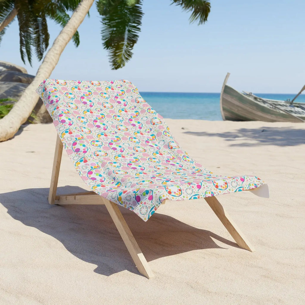Colorful Circles Beach Towel - Bold Pattern for Summer - DipaliZ