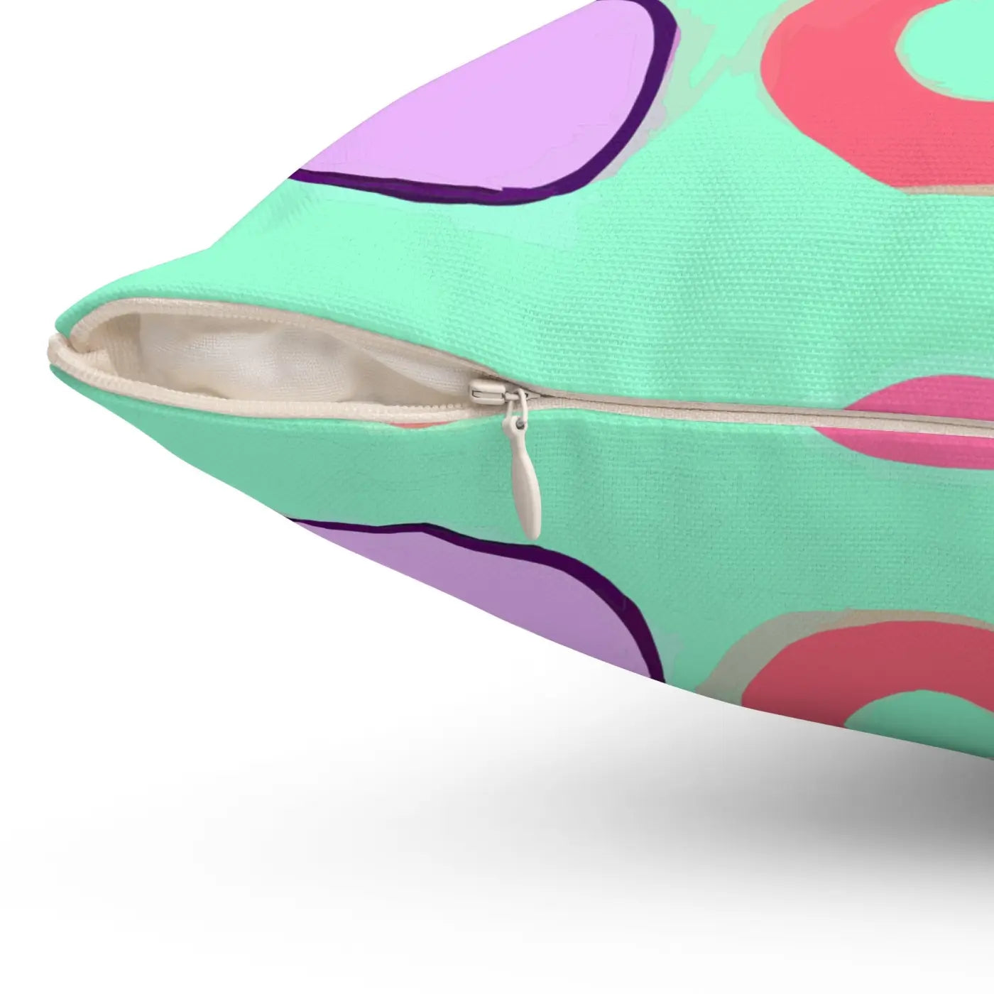Colorful Circles Pattern Polyester Square Pillow - DipaliZ