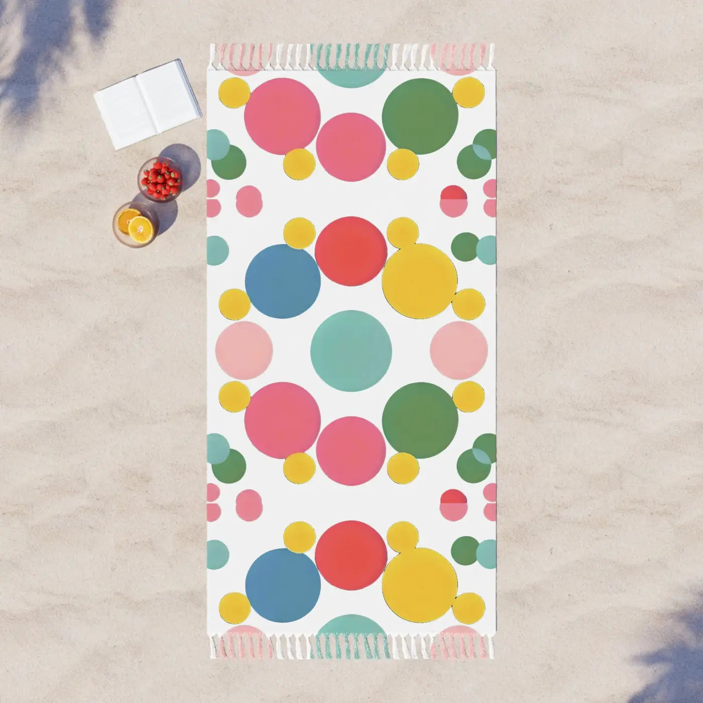 Boho Beach Cloth - Colorful Dots Design - DipaliZ